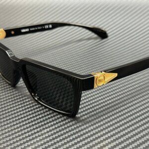 VERSACE Black Grey Men's 55 mm Sunglasses